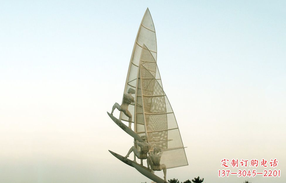 泉州不锈钢帆船比赛广场景观雕塑