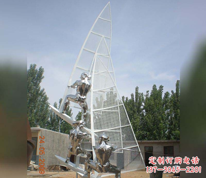 泉州不锈钢帆船公园雕塑