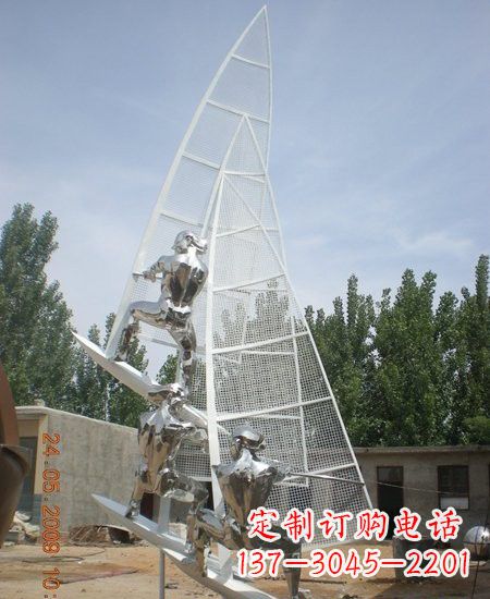 泉州不锈钢帆船雕塑