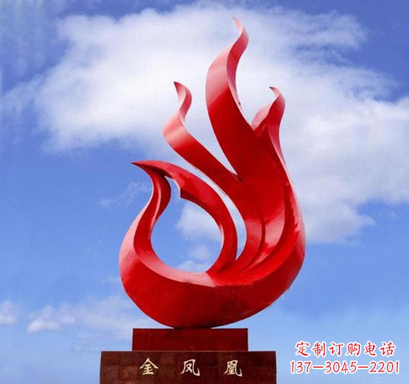泉州不锈钢凤凰雕塑——精致灵动的艺术品