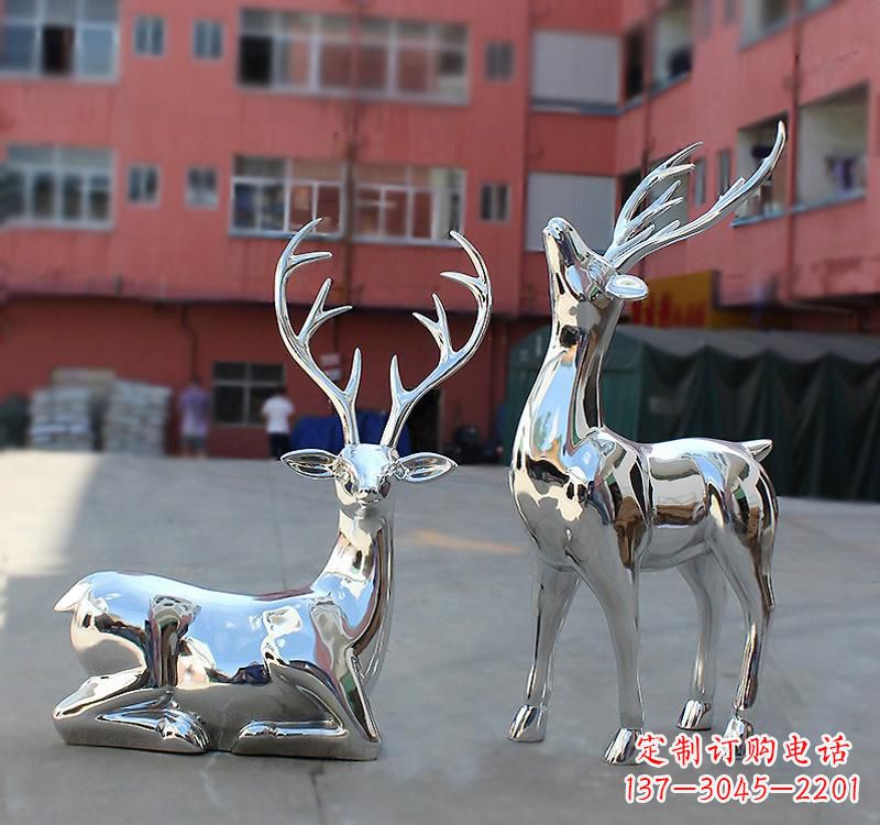 泉州不锈钢仿真梅花鹿雕塑——精致美观