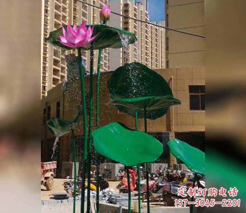 泉州不锈钢仿真荷花雕塑
