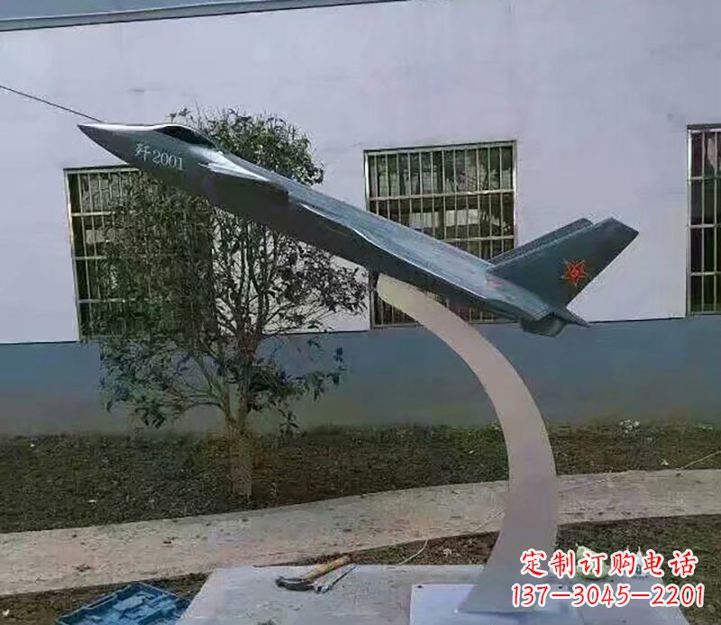 泉州不锈钢飞机雕塑