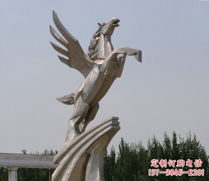 泉州不锈钢飞马公园雕塑