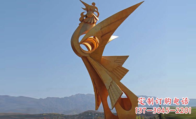 泉州不锈钢凤凰抽象雕塑