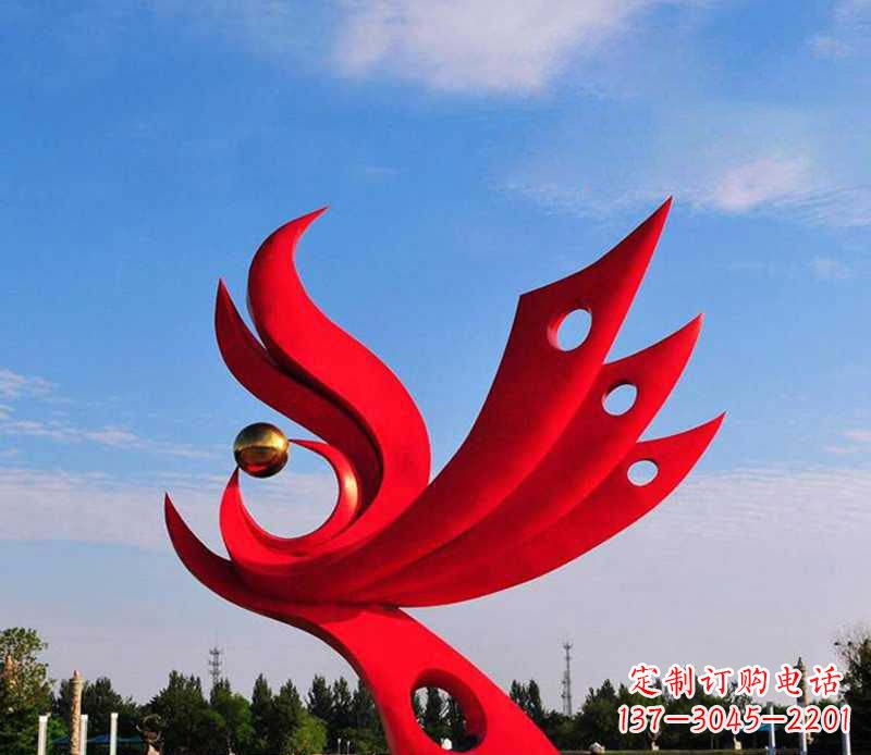 泉州不锈钢凤凰宝地雕塑