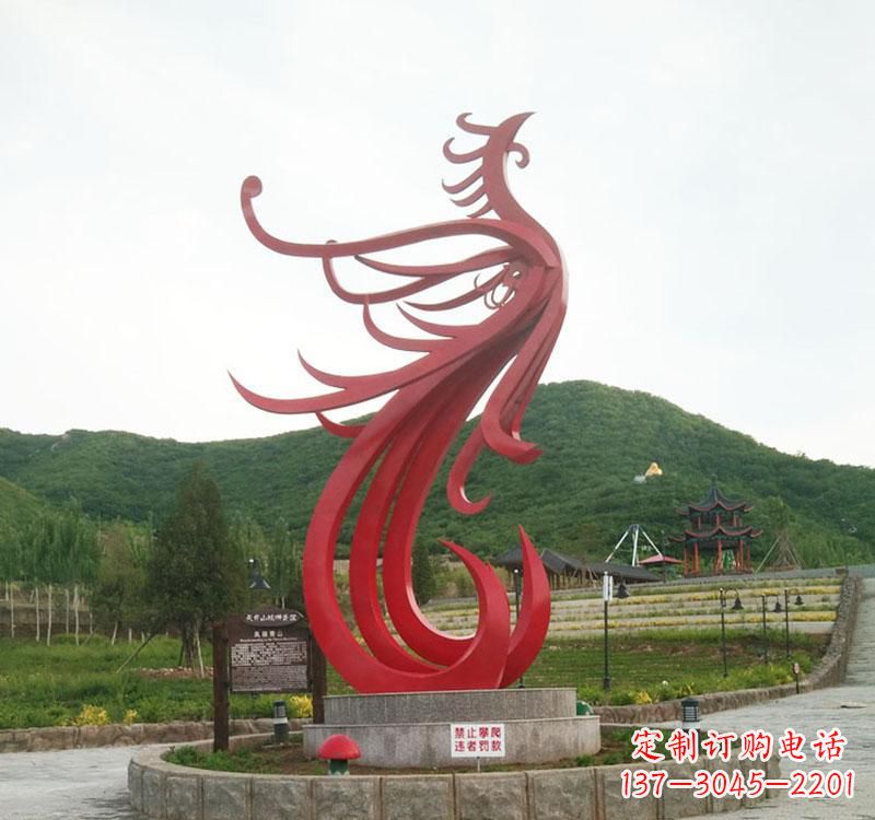 泉州不锈钢凤凰抽象雕塑2
