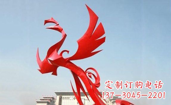 泉州不锈钢凤凰展翅雕塑