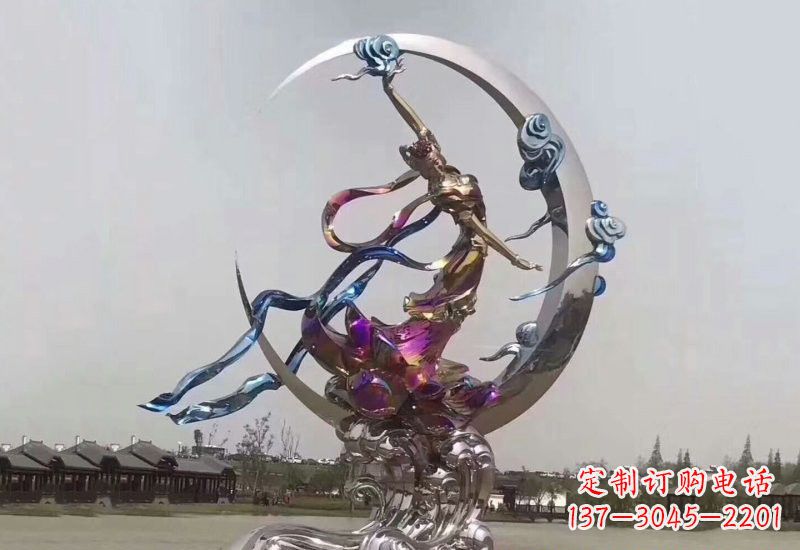 泉州不锈钢公园嫦娥奔月雕塑