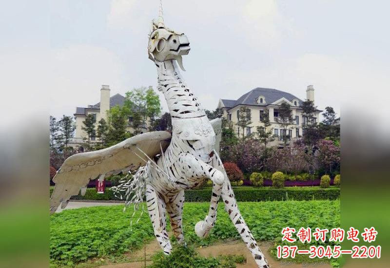 泉州不锈钢公园抽象独角兽雕塑