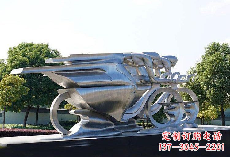泉州不锈钢自行车雕塑——精美绝伦