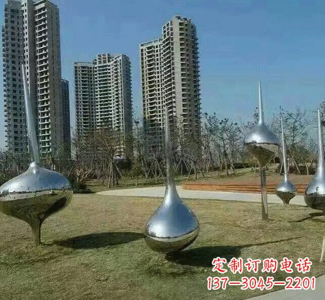 泉州不锈钢陀螺雕塑精美装饰公园环境