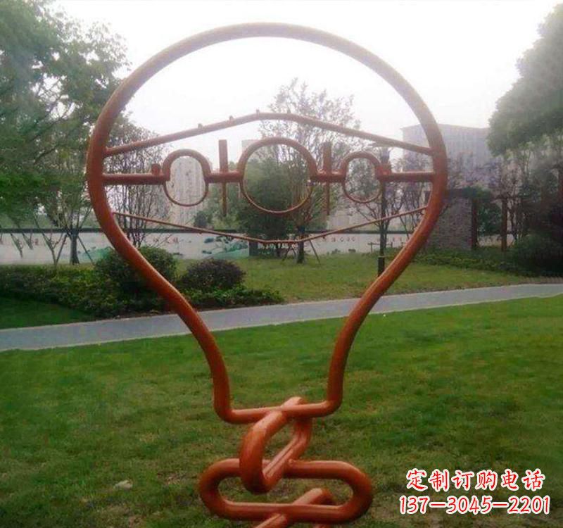 泉州不锈钢灯泡雕塑点亮城市之美