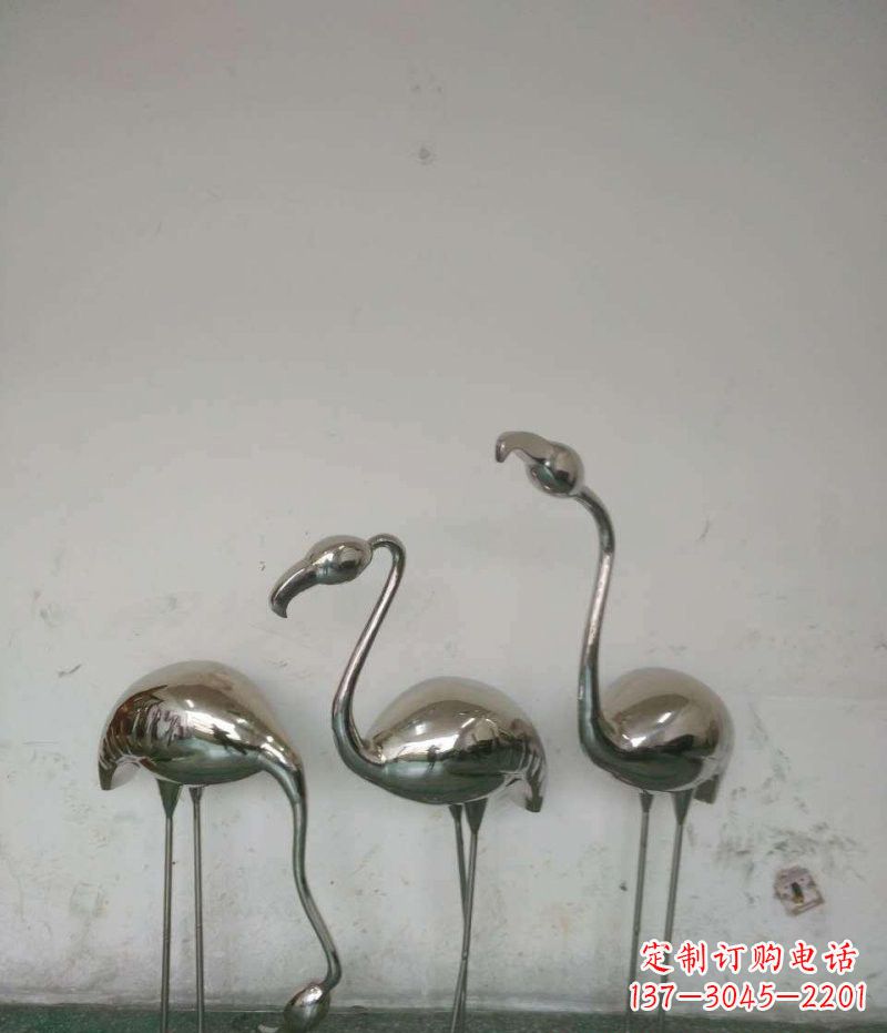 泉州不锈钢火烈鸟雕塑精美的艺术之作