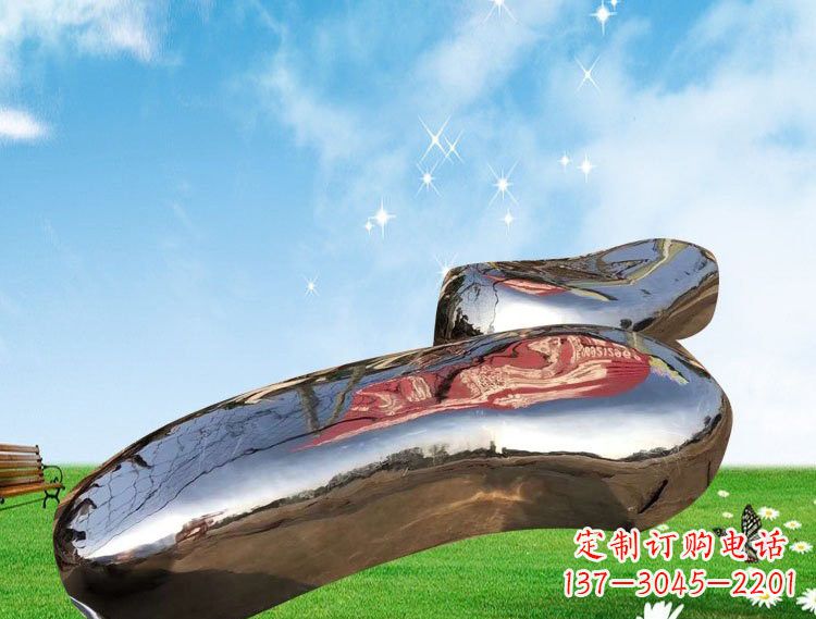 泉州精美的不锈钢鹅卵石雕塑