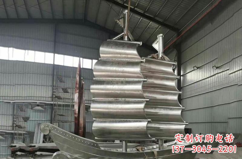 泉州不锈钢帆船雕塑海洋的象征