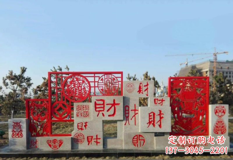 泉州不锈钢福禄寿雕塑象征着美好生活