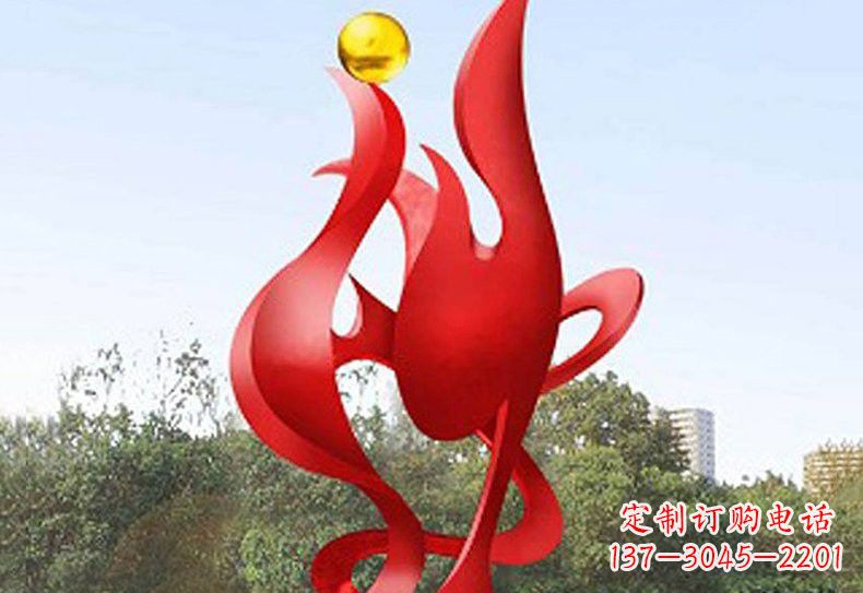 泉州不锈钢凤凰雕塑——象征着古代神兽的传奇