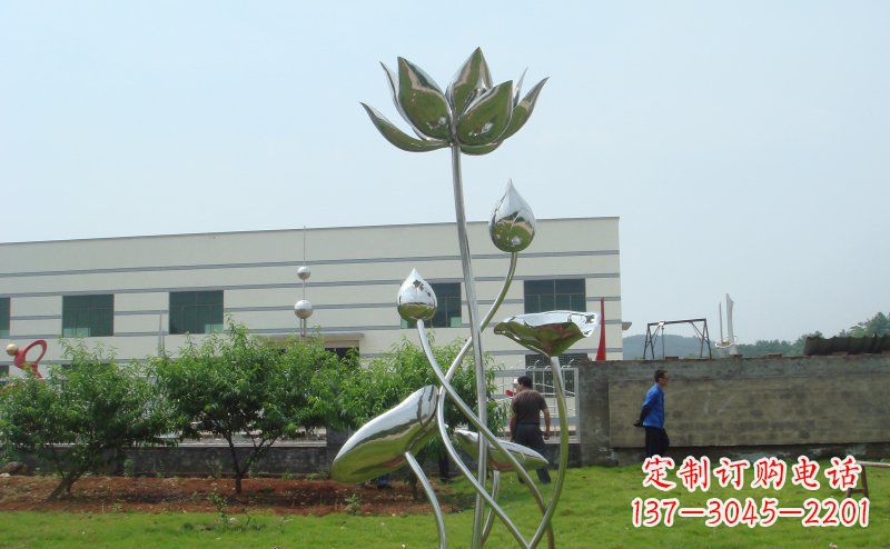 泉州不锈钢荷花雕塑