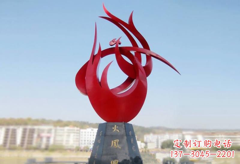泉州凤凰雕塑——点缀不锈钢公园