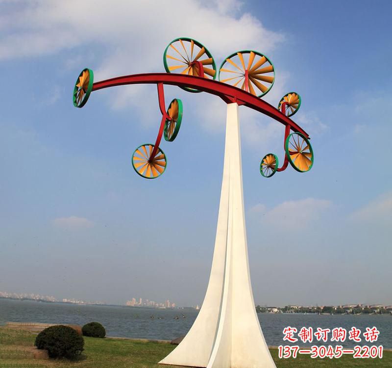 泉州不锈钢风车雕塑缔造美丽公园