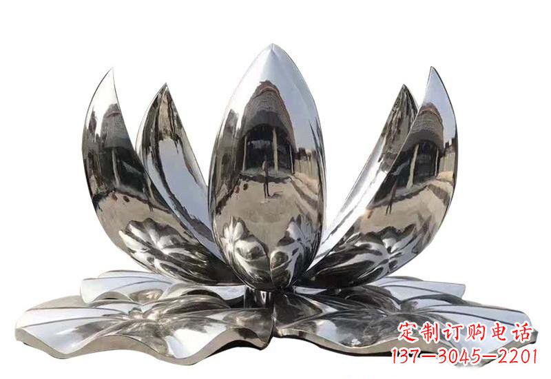 泉州不锈钢公园镜面莲花雕塑