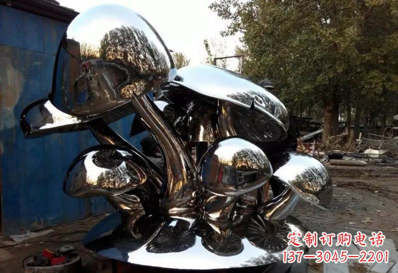 泉州不锈钢公园蘑菇雕塑
