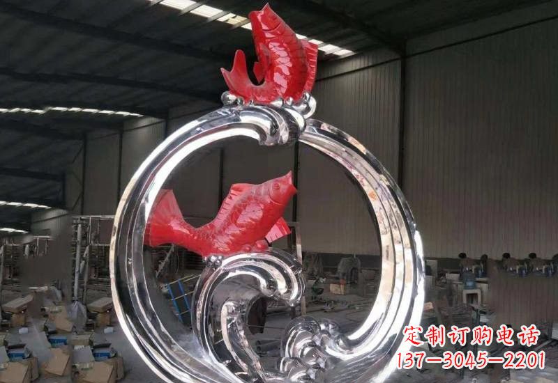 泉州不锈钢跃龙门雕塑——浪漫传奇的见证