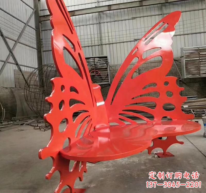泉州不锈钢蝴蝶座椅雕塑美丽的艺术作品