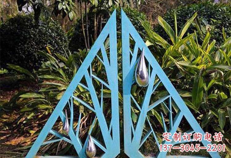 泉州不锈钢树枝雕塑——点缀不锈钢公园美景