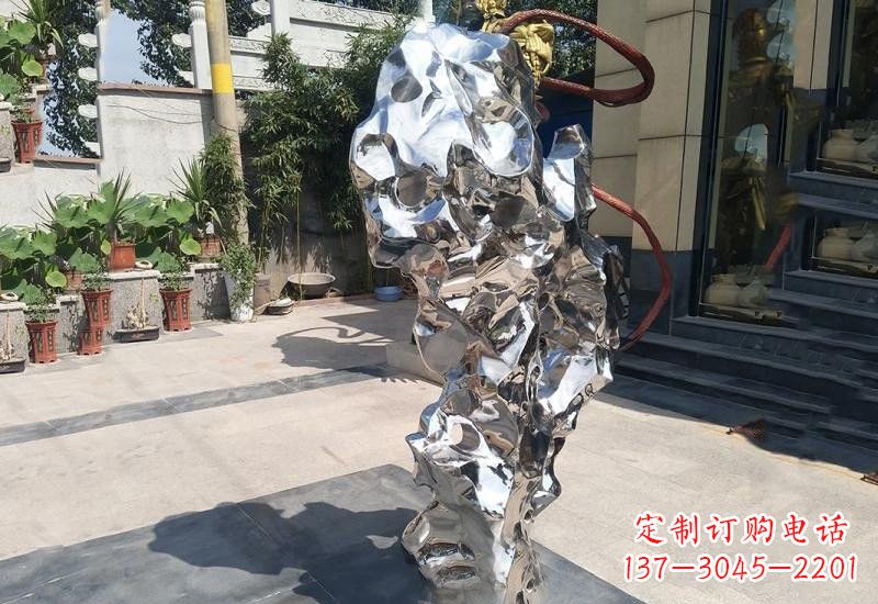 泉州不锈钢公园小区太湖石雕塑