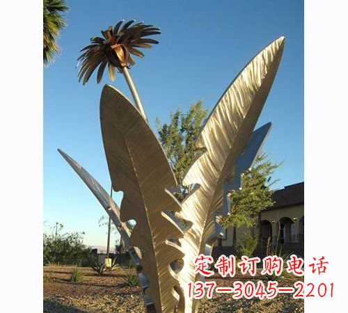 泉州不锈钢公园植物蒲公英雕塑