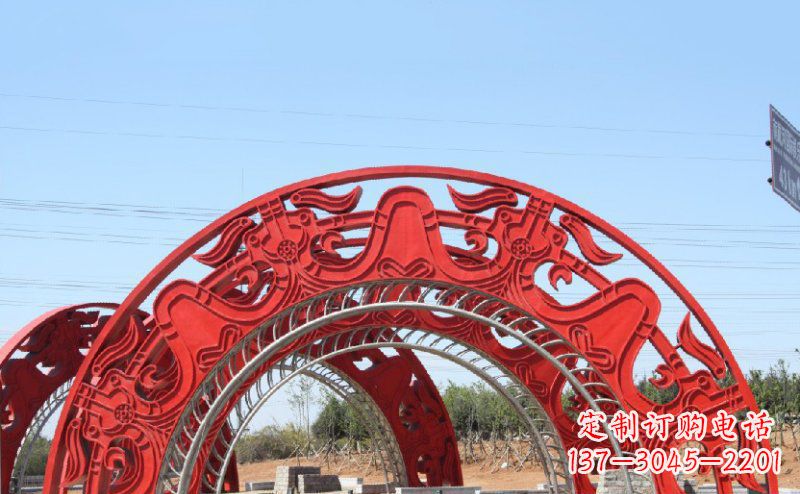 泉州不锈钢拱门雕塑美丽的艺术精品