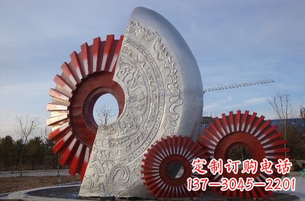 泉州不锈钢广场抽象齿轮雕塑