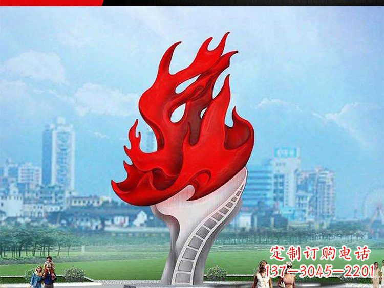 泉州不锈钢火炬雕塑——激发民族自信的象征