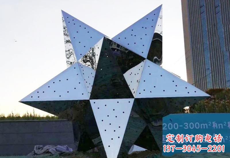 泉州不锈钢五角星雕塑精致的艺术品