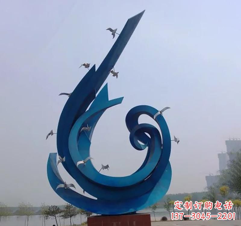 泉州不锈钢广场大型鸽子雕塑