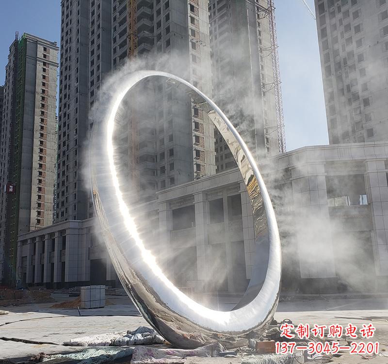 泉州不锈钢圆环雕塑给城市带来独特美感