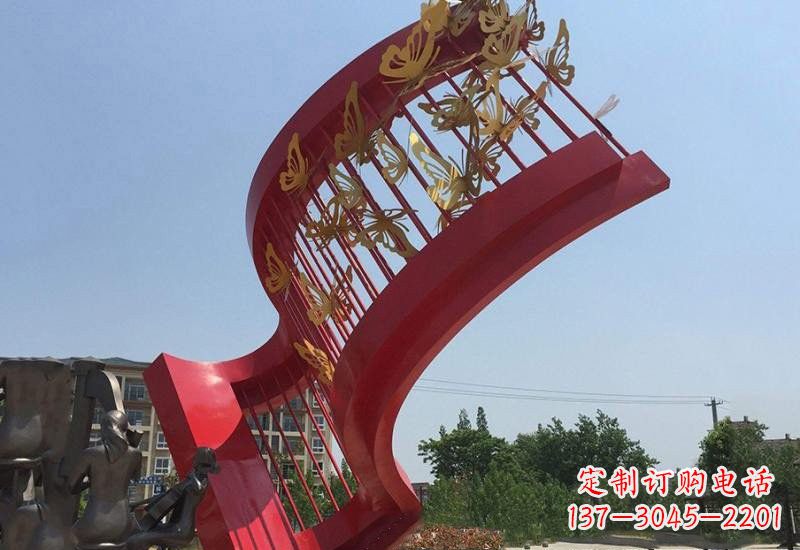 泉州不锈钢蝴蝶灵动的艺术雕塑