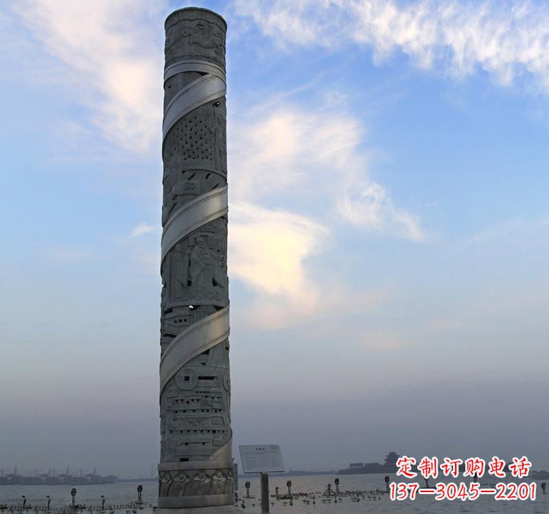 泉州不锈钢广场景观龙柱雕塑