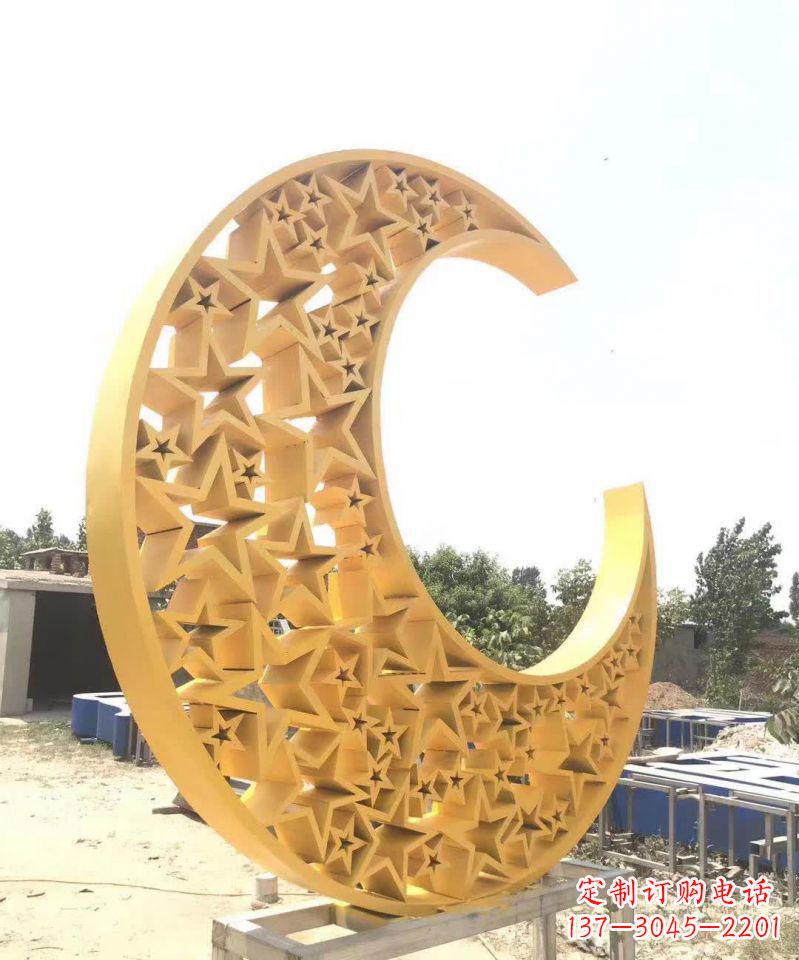 泉州不锈钢月亮雕塑象征着梦想与希望