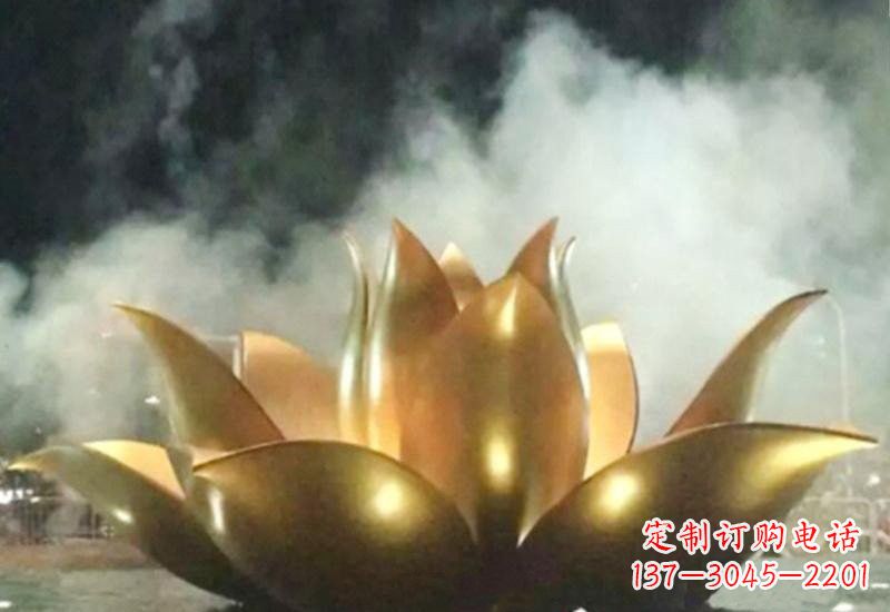 泉州不锈钢莲花喷泉雕塑——让美景更加精彩