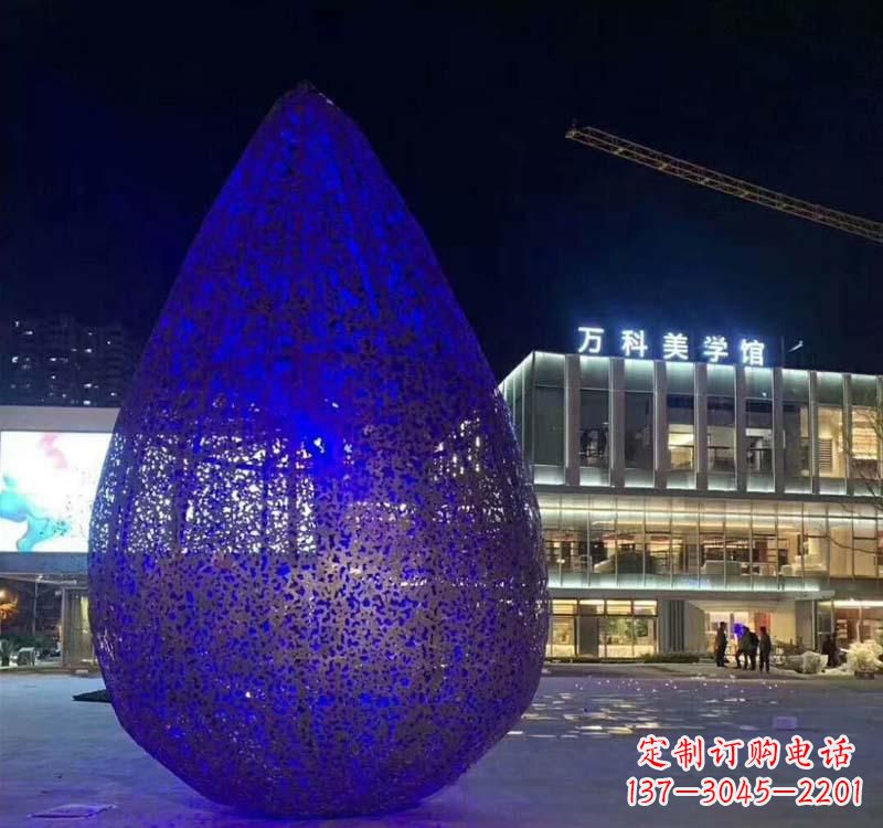 泉州不锈钢广场水滴雕塑