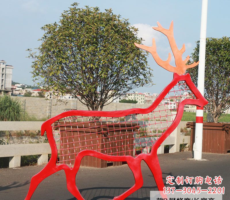 泉州不锈钢动物雕塑——鹿