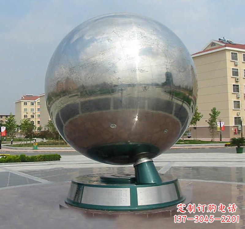 泉州不锈钢地球雕塑现代艺术的精美结合