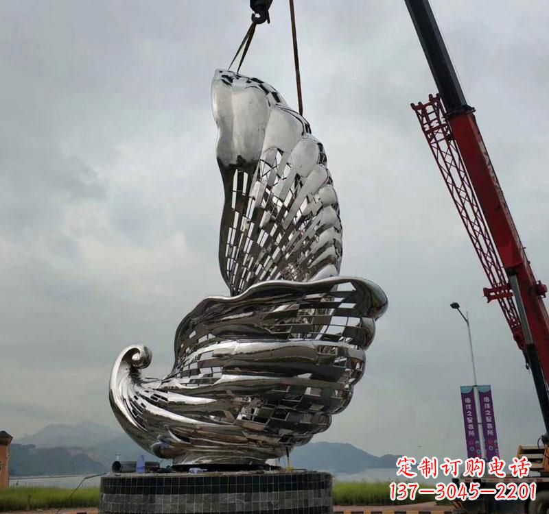 泉州不锈钢海螺雕塑象征着海洋的美丽