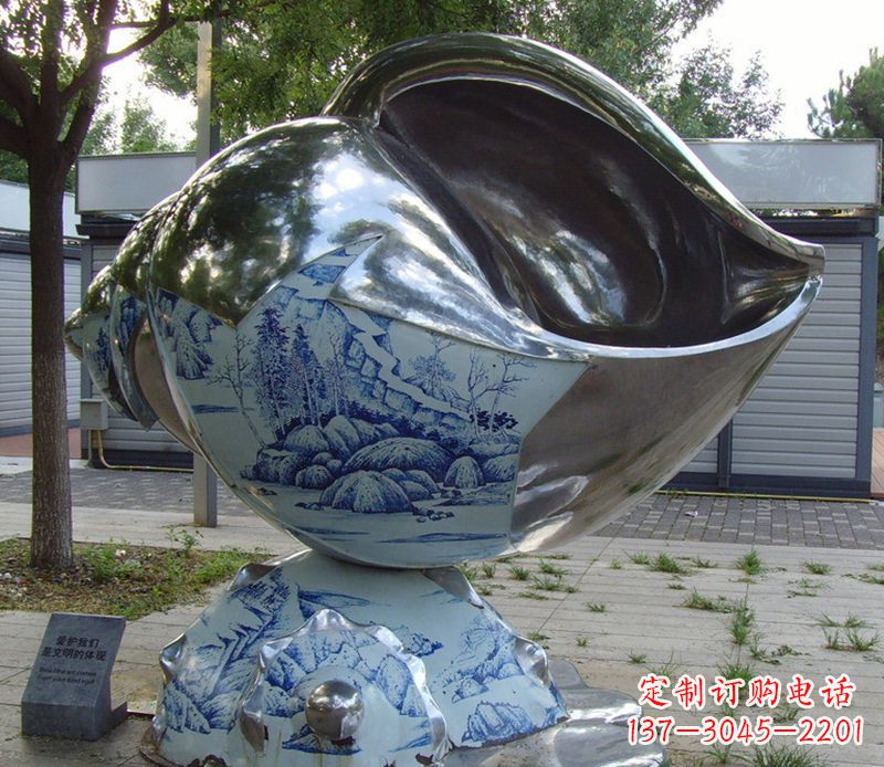 泉州不锈钢海螺雕塑精致美观的艺术品