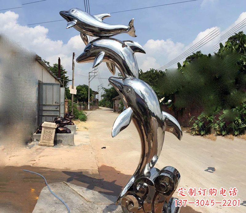 泉州不锈钢海豚雕塑艺术的浪漫