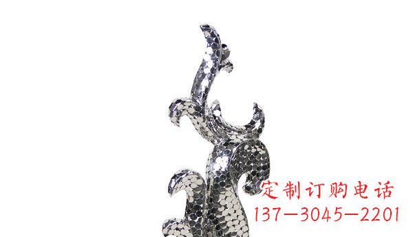 泉州不锈钢海豚抽象雕塑精致的海洋之美