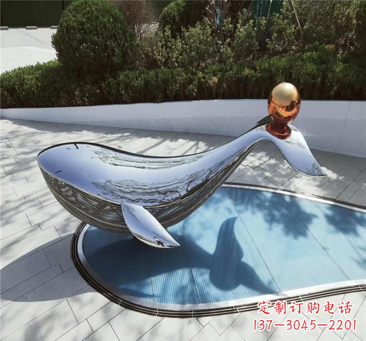 泉州不锈钢海豚动物雕塑